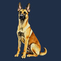 Watercolor Belgian Malinois Adult Unisex T-Shirt