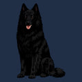 Watercolor Belgian Sheepdog Adult Unisex T-Shirt