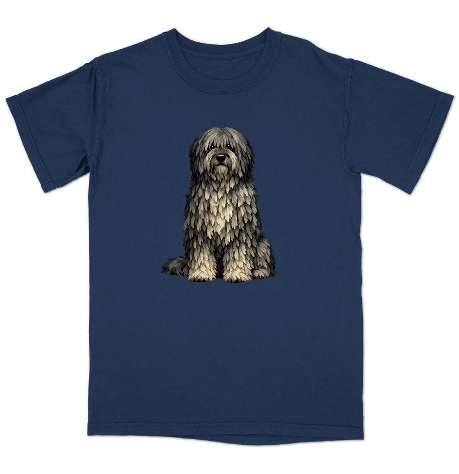 Watercolor Bergamasco Sheepdog Adult Unisex T-Shirt