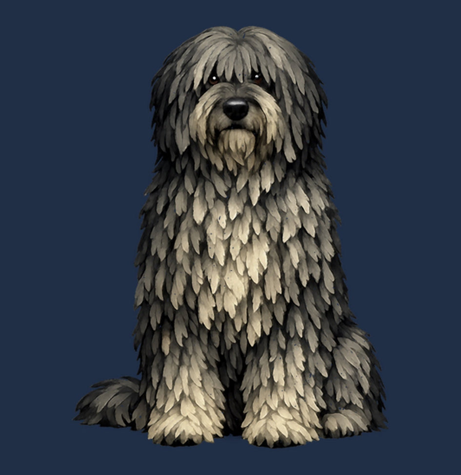 Watercolor Bergamasco Sheepdog Adult Unisex T-Shirt