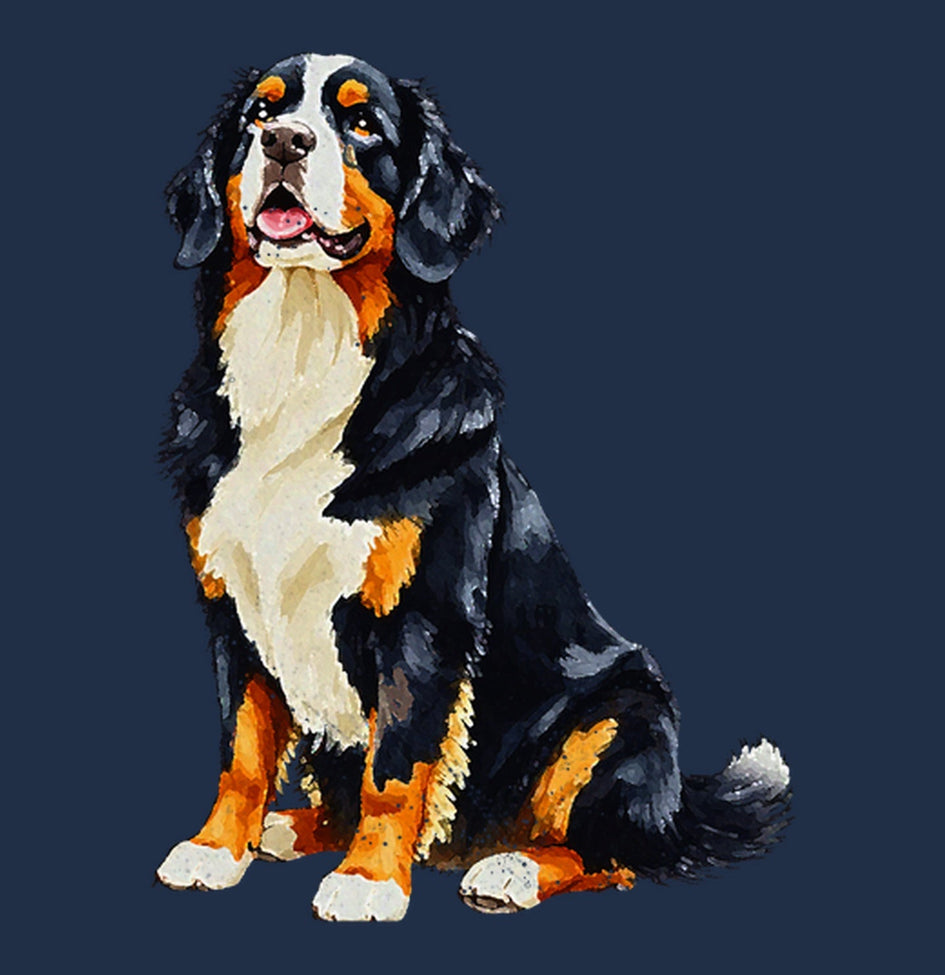 Watercolor Bernese Mountain Dog Adult Unisex T-Shirt