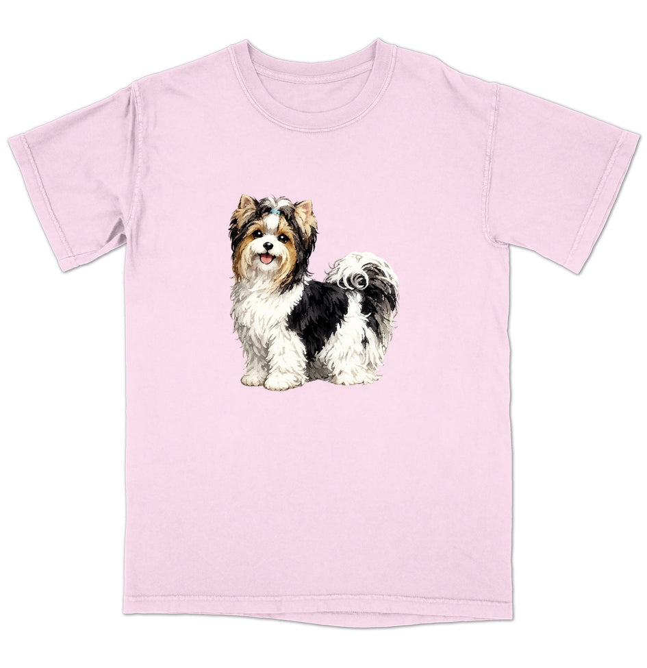 Watercolor Biewer Terrier Adult Unisex T-Shirt