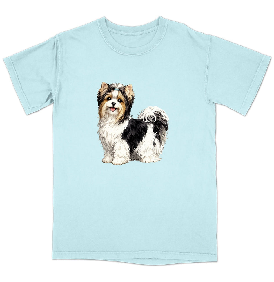 Watercolor Biewer Terrier Adult Unisex T-Shirt