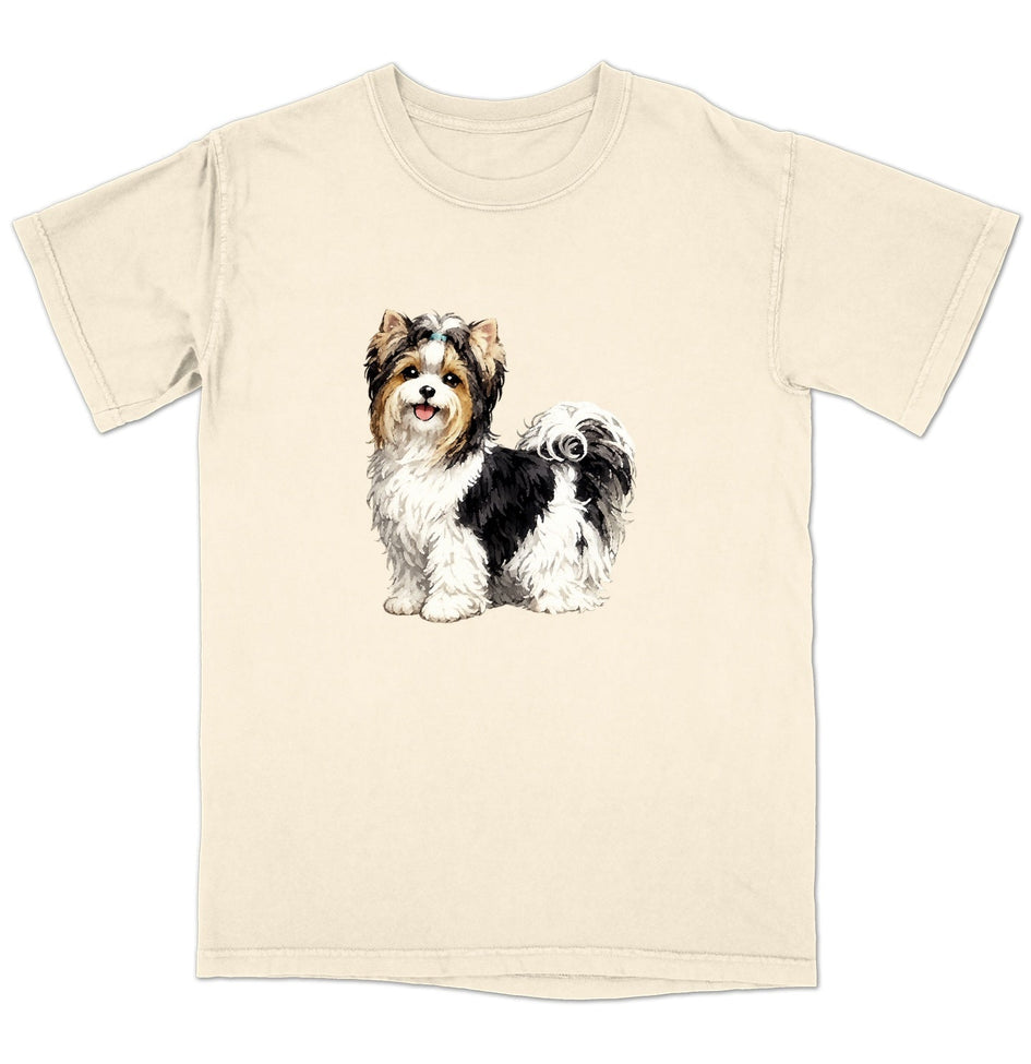 Watercolor Biewer Terrier Adult Unisex T-Shirt