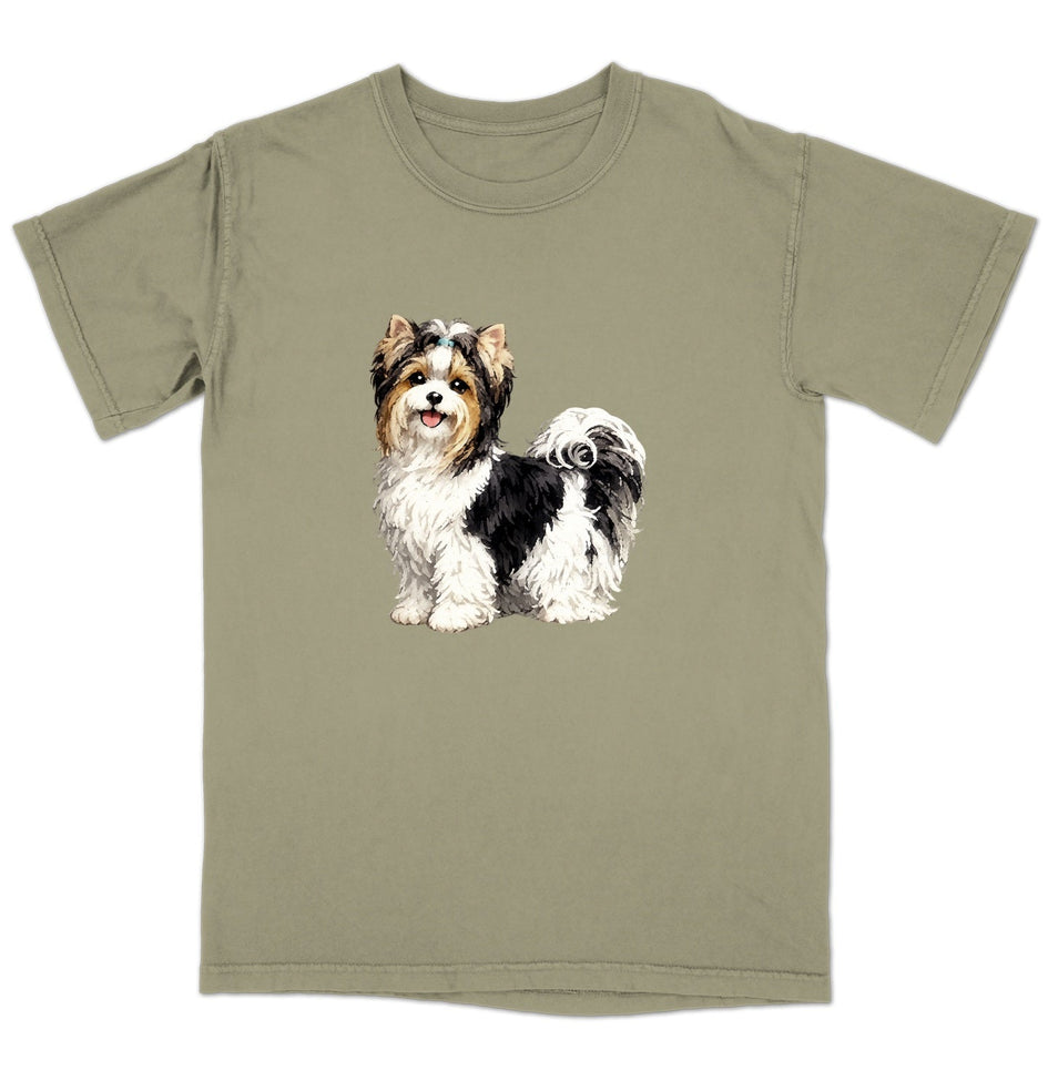 Watercolor Biewer Terrier Adult Unisex T-Shirt