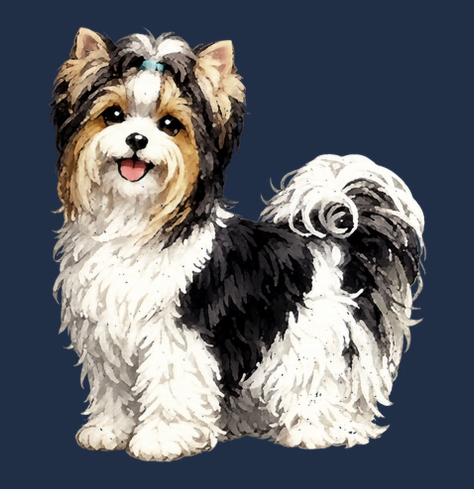 Watercolor Biewer Terrier Adult Unisex T-Shirt
