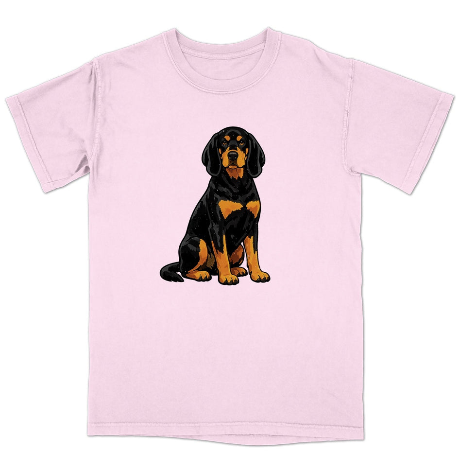 Watercolor Black and Tan Coonhound Adult Unisex T-Shirt