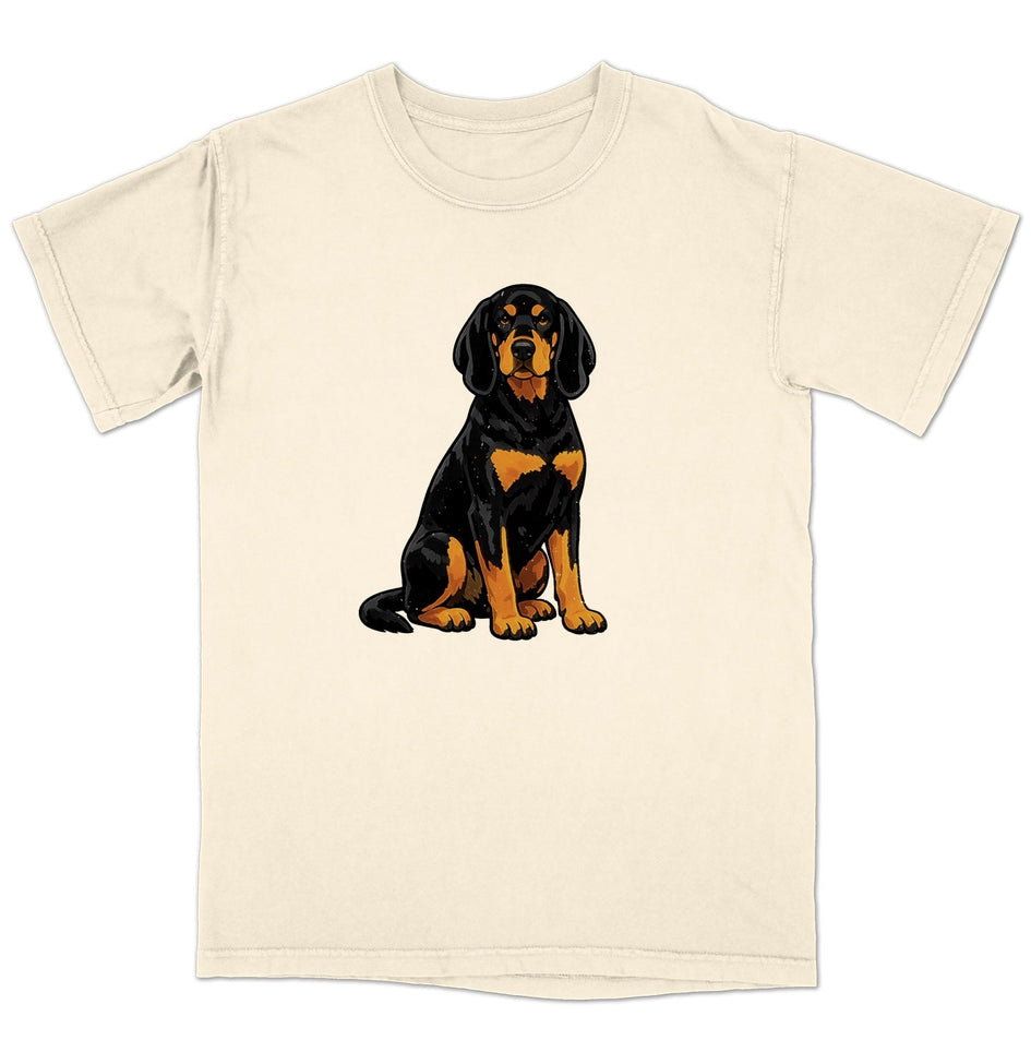 Watercolor Black and Tan Coonhound Adult Unisex T-Shirt