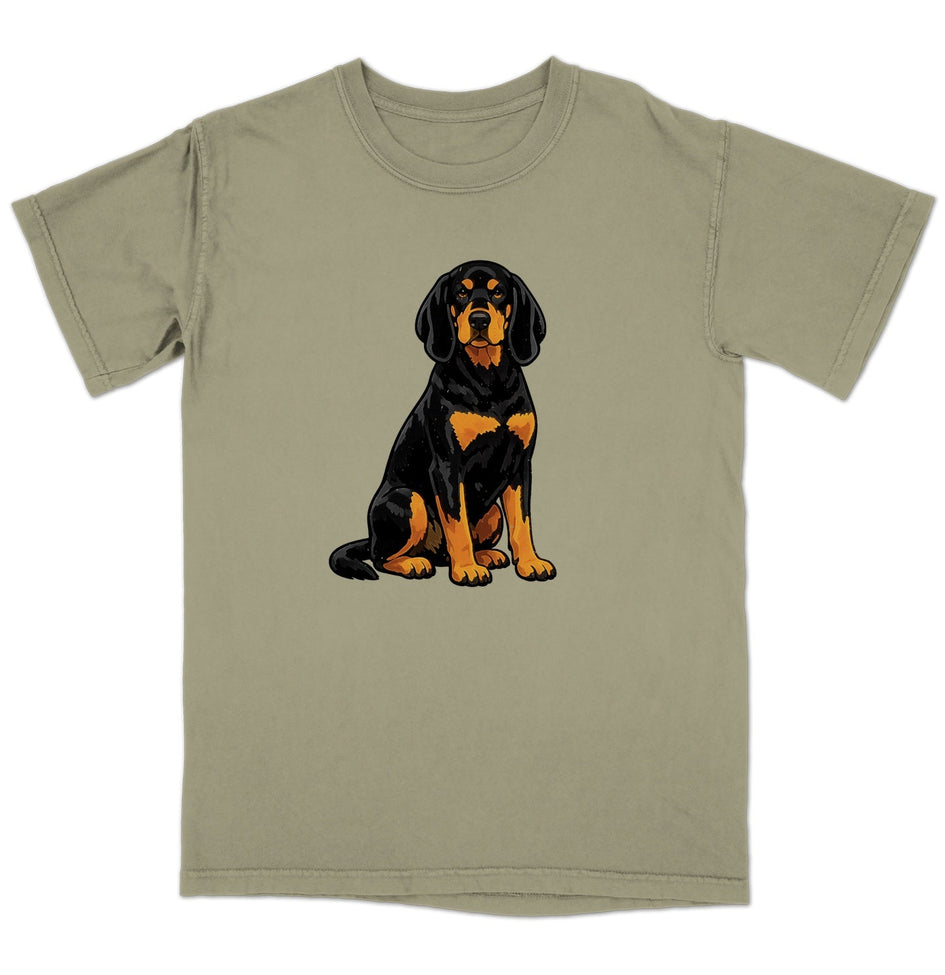 Watercolor Black and Tan Coonhound Adult Unisex T-Shirt