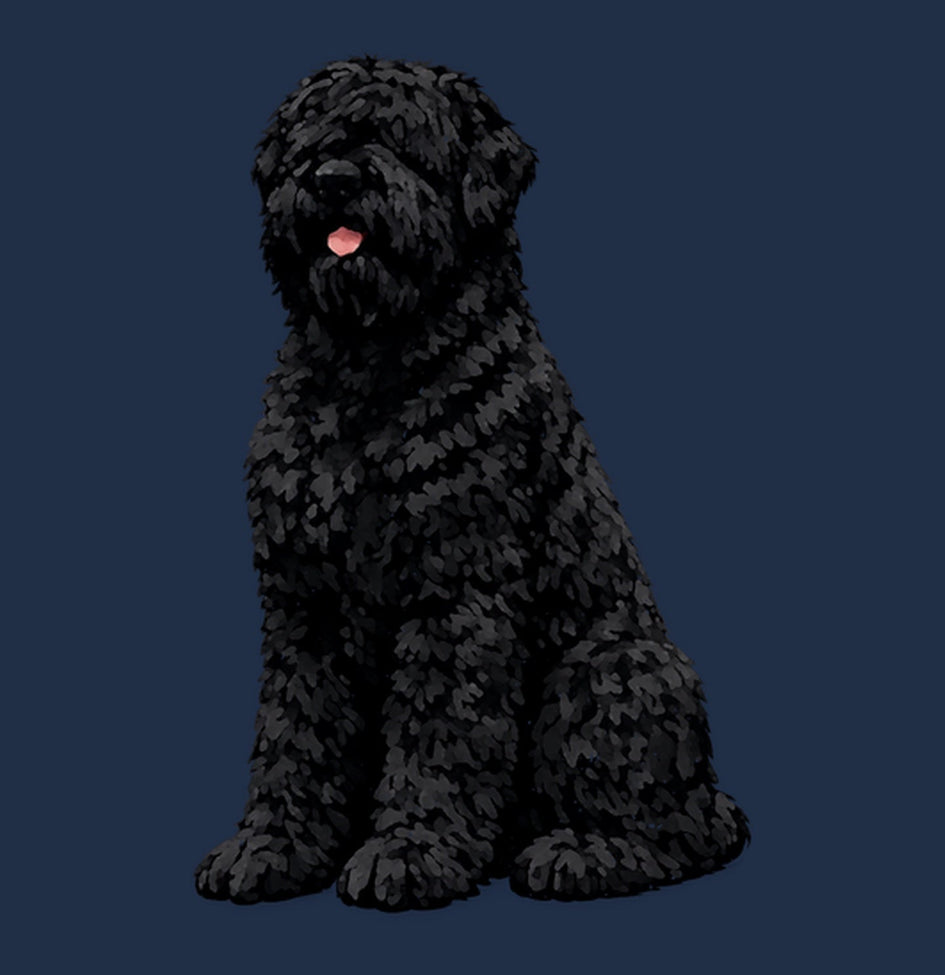Watercolor Black Russian Terrier Adult Unisex T-Shirt