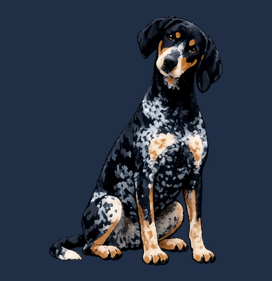Watercolor Bluetick Coonhound Adult Unisex T-Shirt
