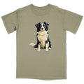 Watercolor Border Collie Adult Unisex T-Shirt