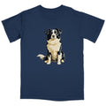 Watercolor Border Collie Adult Unisex T-Shirt