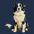 Watercolor Border Collie Adult Unisex T-Shirt
