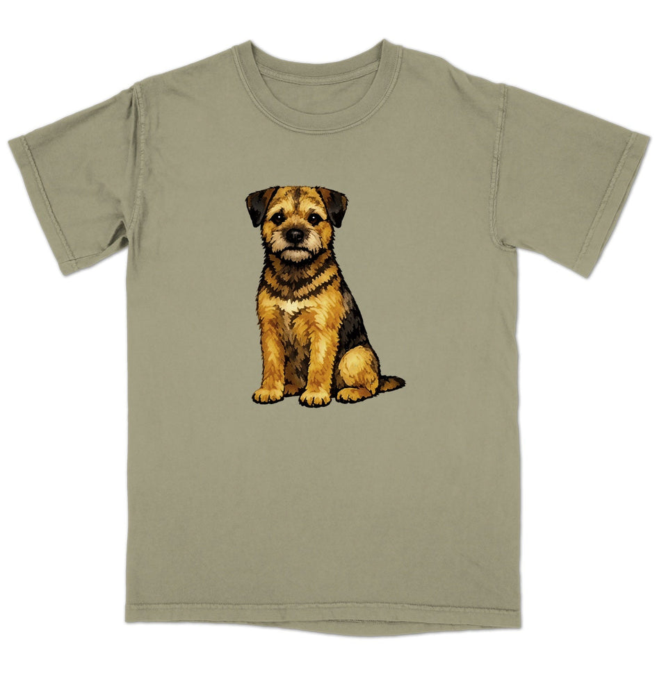 Watercolor Border Terrier Adult Unisex T-Shirt