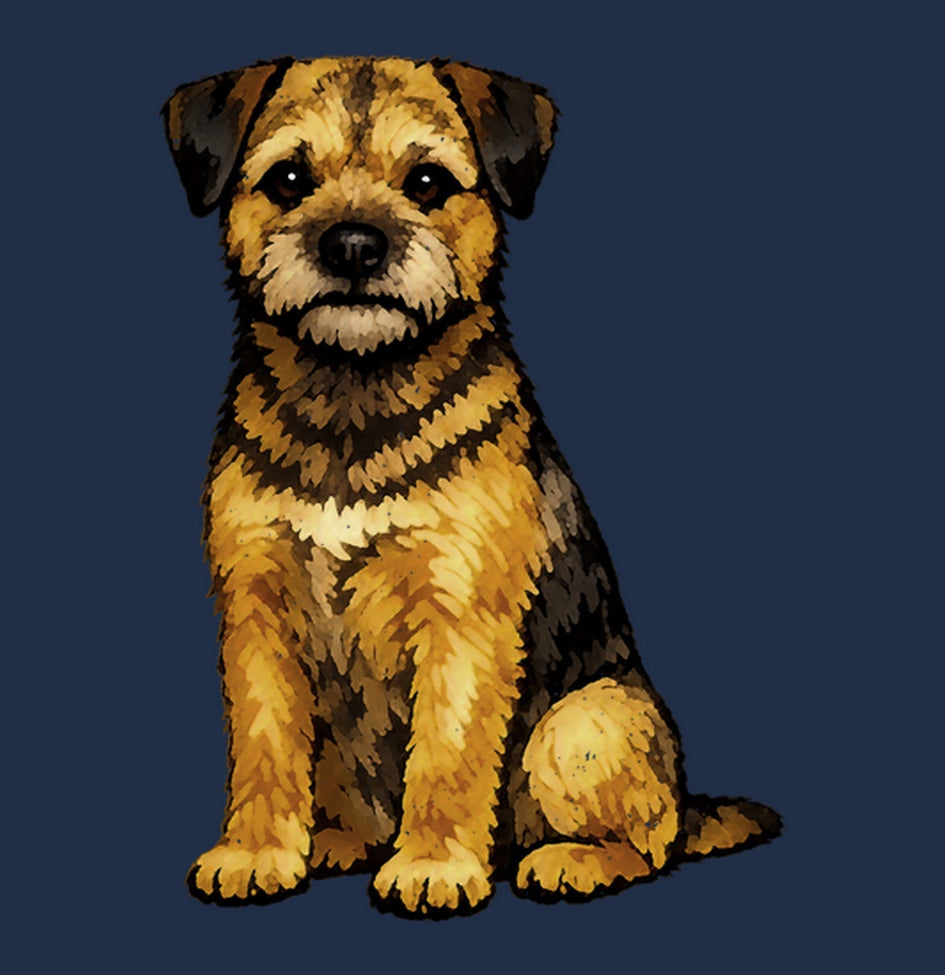 Watercolor Border Terrier Adult Unisex T-Shirt