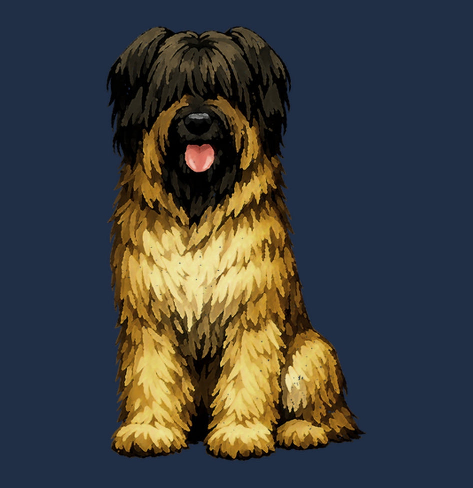 Watercolor Briard Adult Unisex T-Shirt