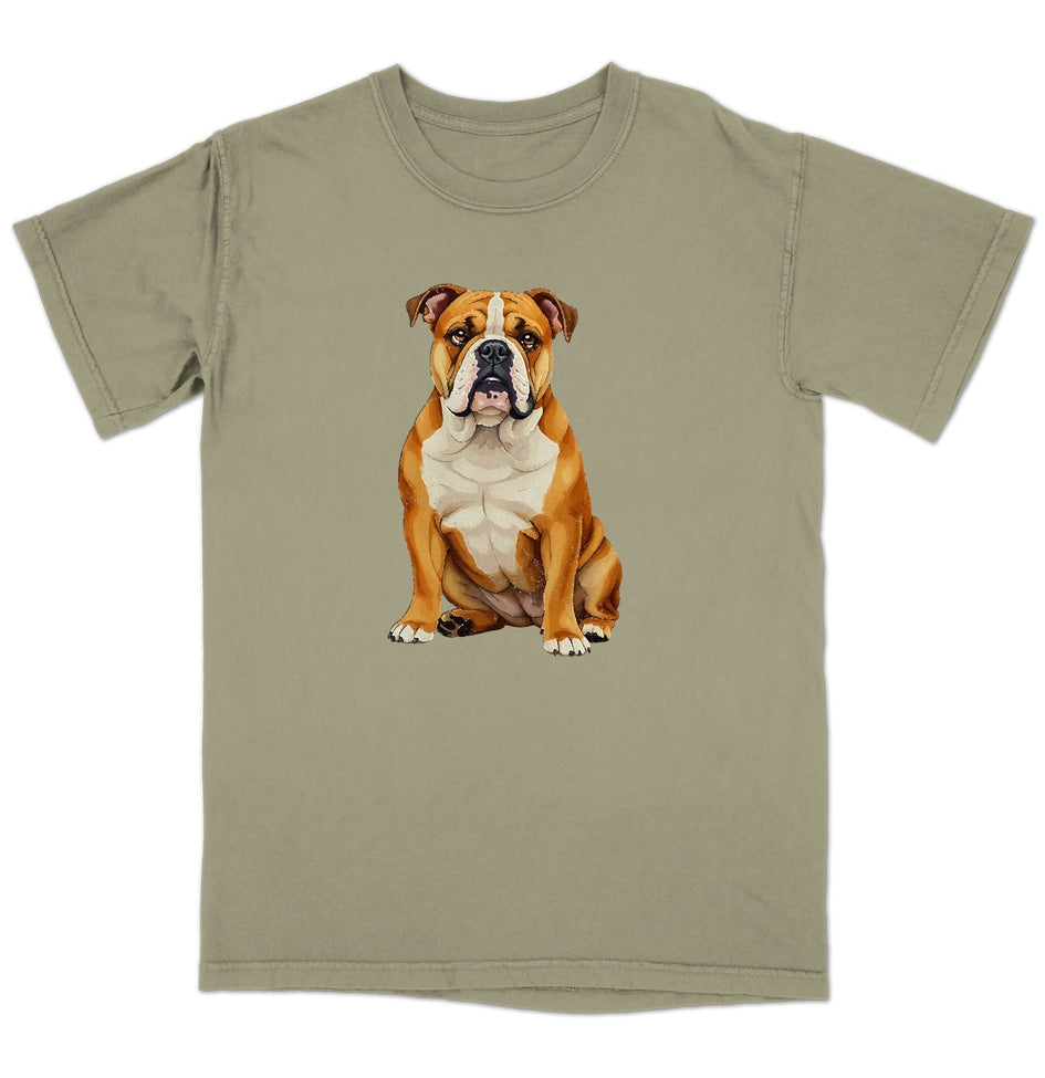 Watercolor Bulldog Adult Unisex T-Shirt