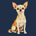 Watercolor Chihuahua Adult Unisex T-Shirt