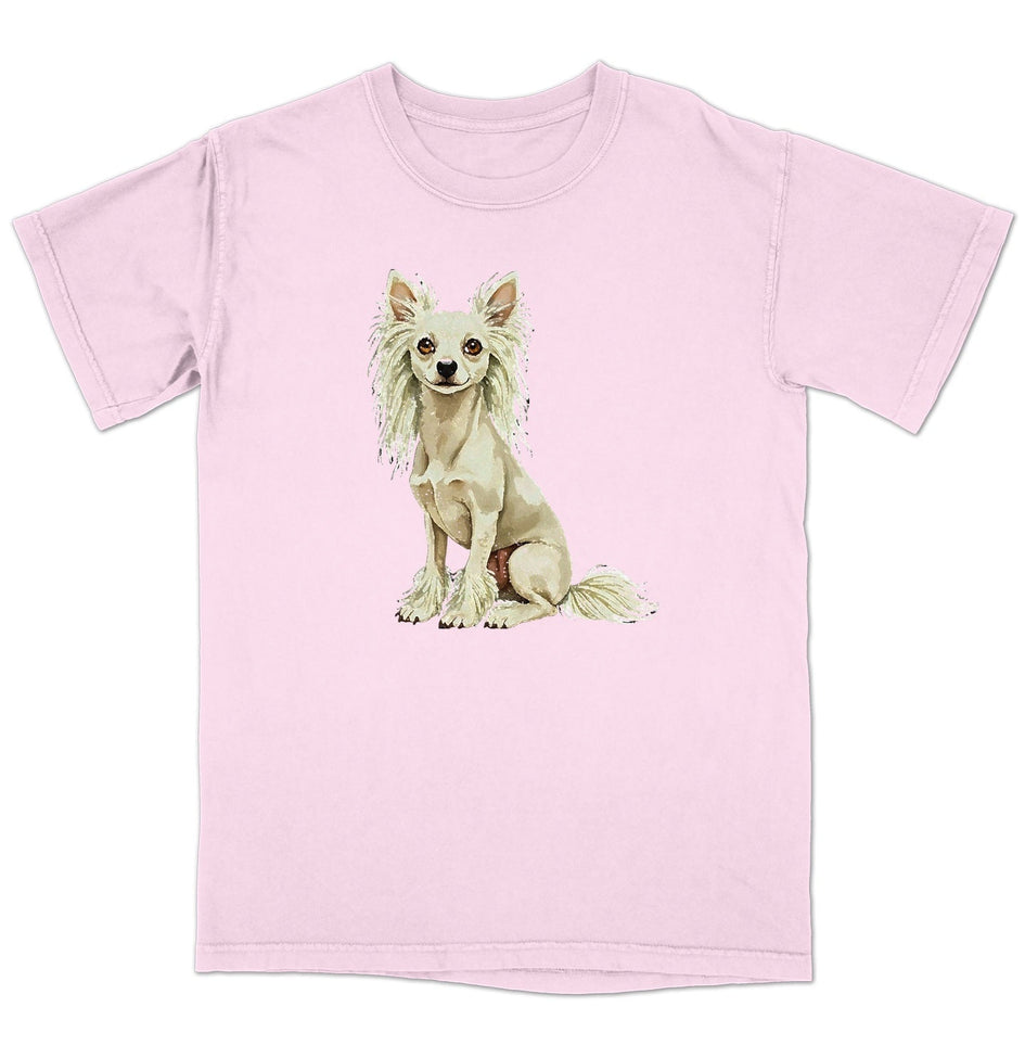 Watercolor Chinese Crested Adult Unisex T-Shirt