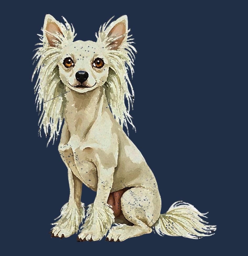 Watercolor Chinese Crested Adult Unisex T-Shirt