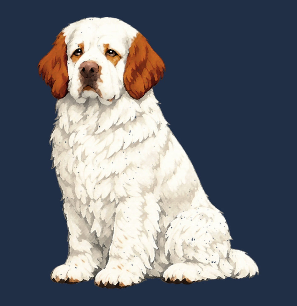 Watercolor Clumber Spaniel Adult Unisex T-Shirt
