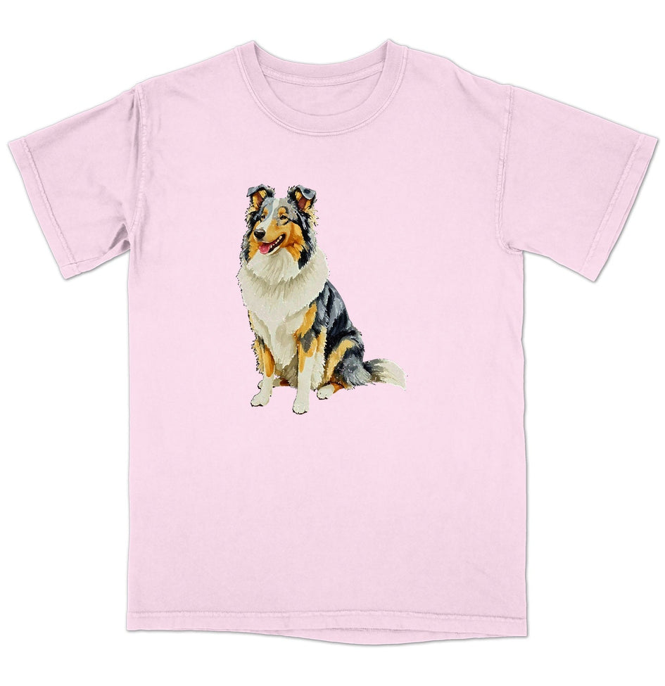 Watercolor Collie Adult Unisex T-Shirt