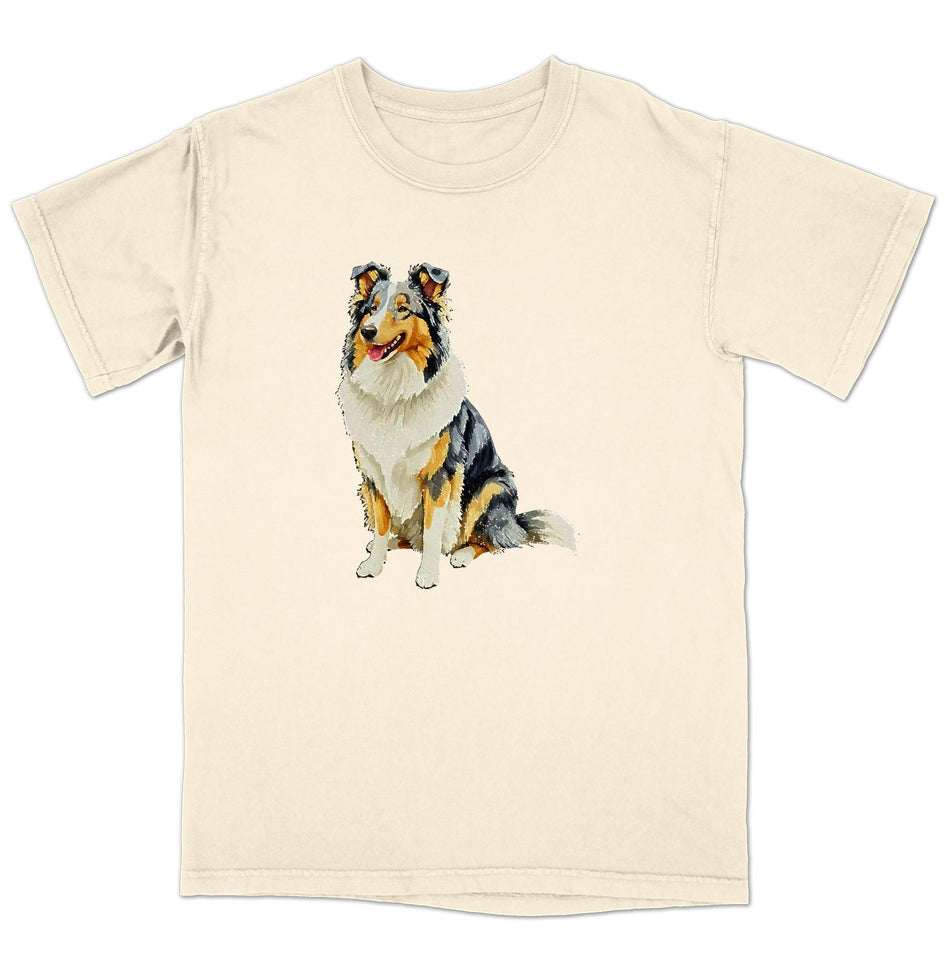 Watercolor Collie Adult Unisex T-Shirt