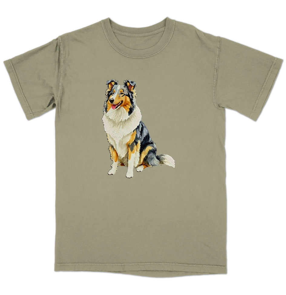 Watercolor Collie Adult Unisex T-Shirt