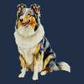 Watercolor Collie Adult Unisex T-Shirt