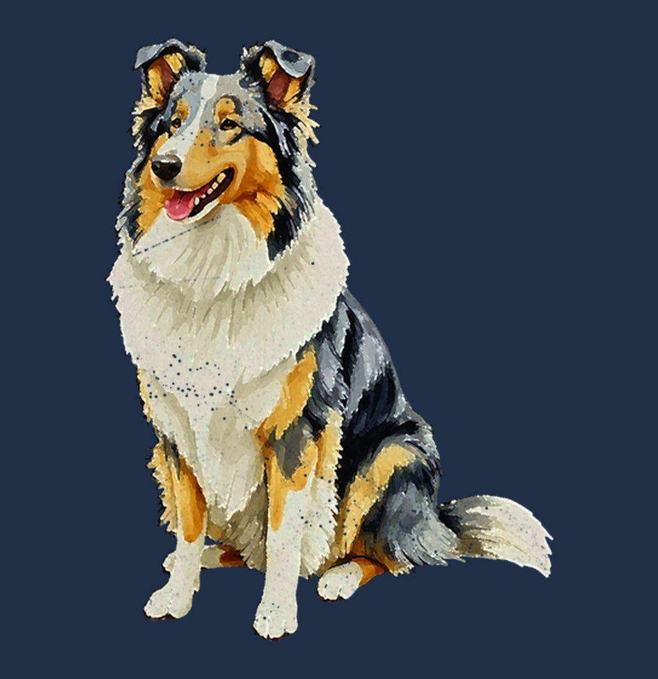 Watercolor Collie Adult Unisex T-Shirt