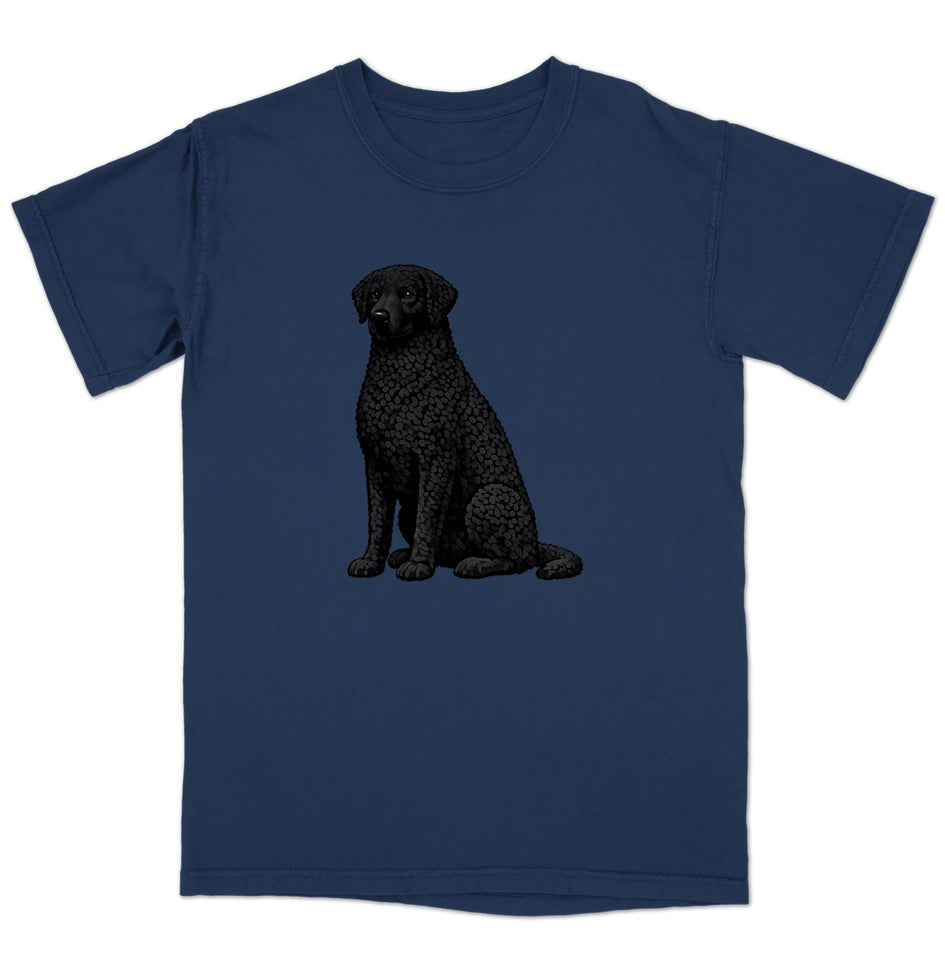 Watercolor Curly-Coated Retriever Adult Unisex T-Shirt