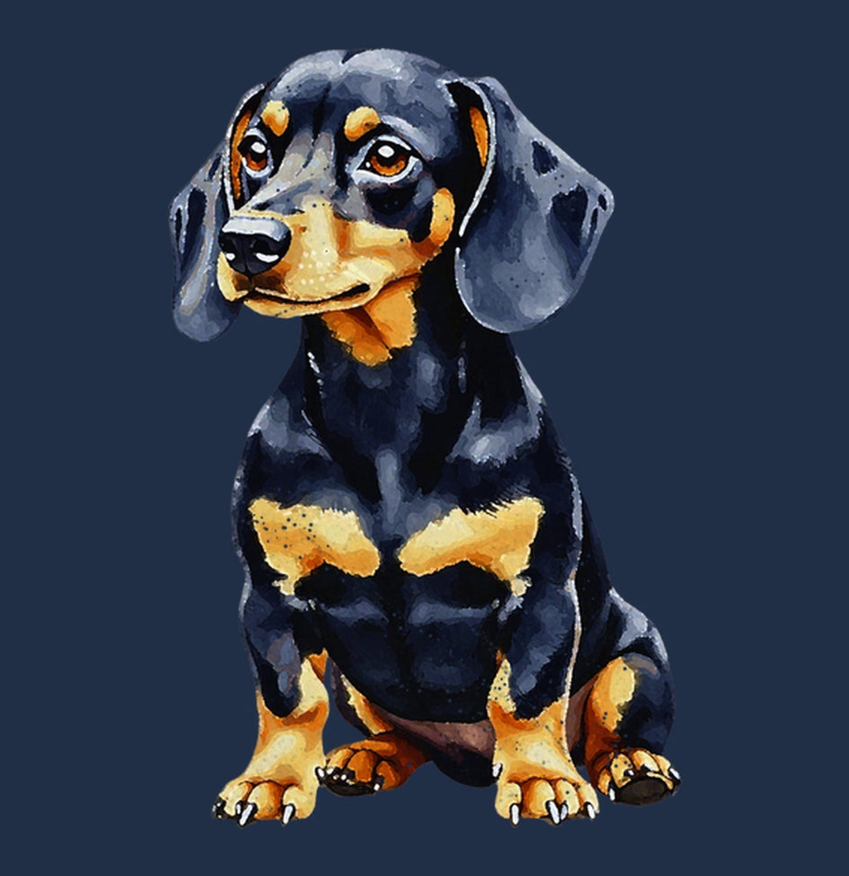 Watercolor Dachshund Adult Unisex T-Shirt
