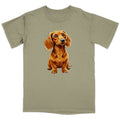 Watercolor Wirehaired Dachshund Adult Unisex T-Shirt