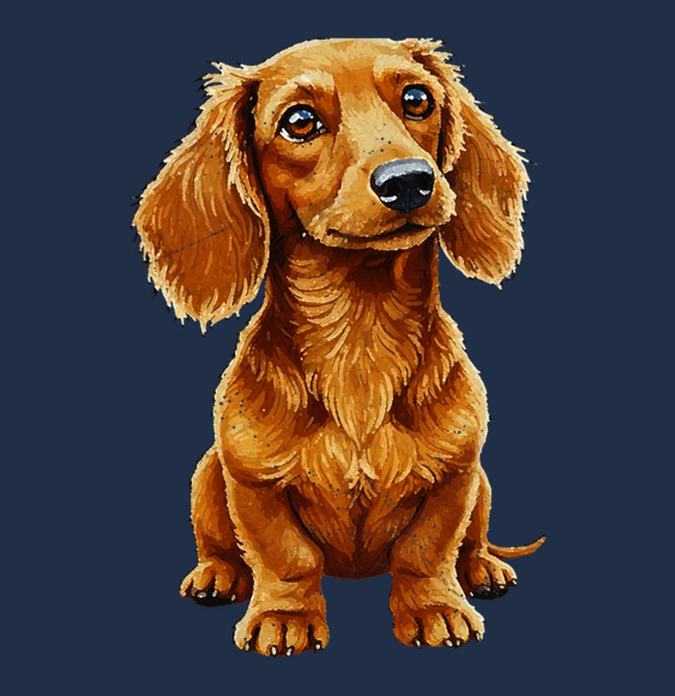 Watercolor Wirehaired Dachshund Adult Unisex T-Shirt