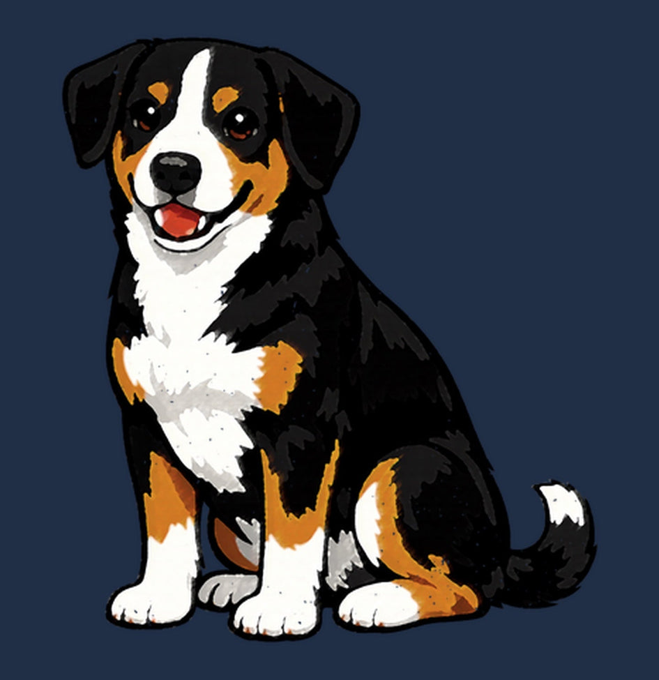 Watercolor Entlebucher Mountain Dog Adult Unisex T-Shirt