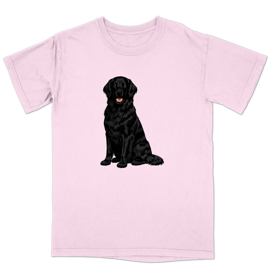 Watercolor Design Flat-Coated Retriever Adult Unisex T-Shirt