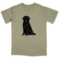 Watercolor Design Flat-Coated Retriever Adult Unisex T-Shirt