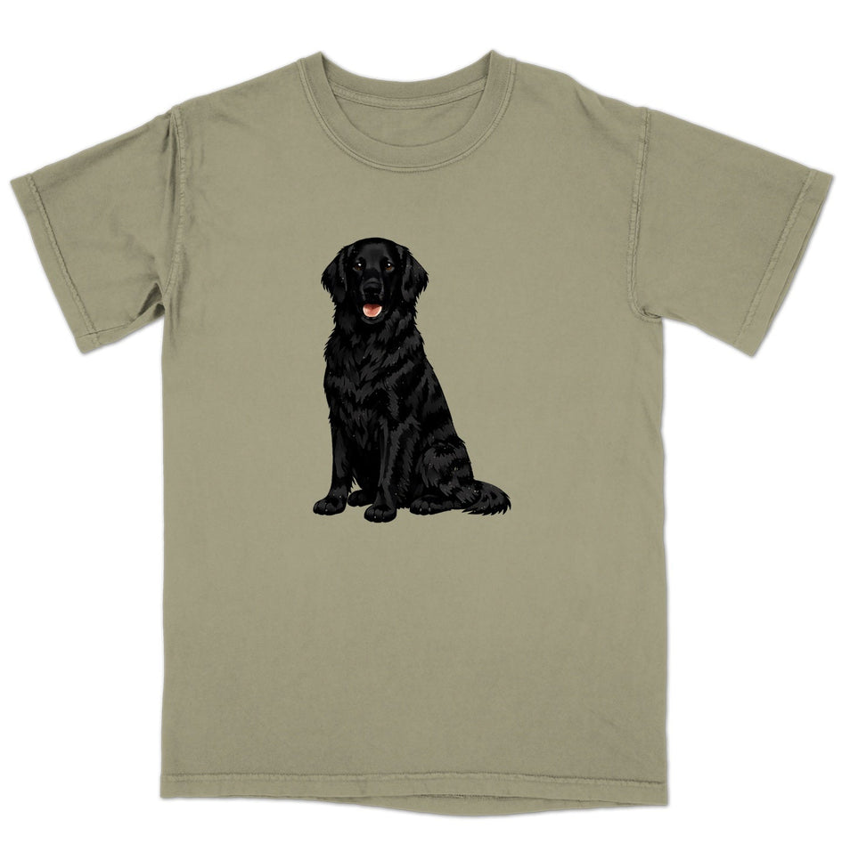 Watercolor Design Flat-Coated Retriever Adult Unisex T-Shirt