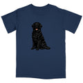 Watercolor Design Flat-Coated Retriever Adult Unisex T-Shirt