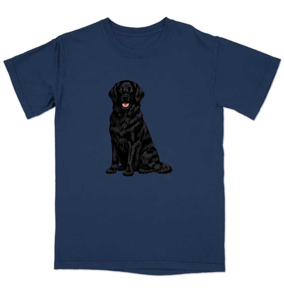 Watercolor Design Flat-Coated Retriever Adult Unisex T-Shirt