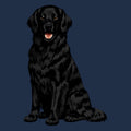 Watercolor Design Flat-Coated Retriever Adult Unisex T-Shirt
