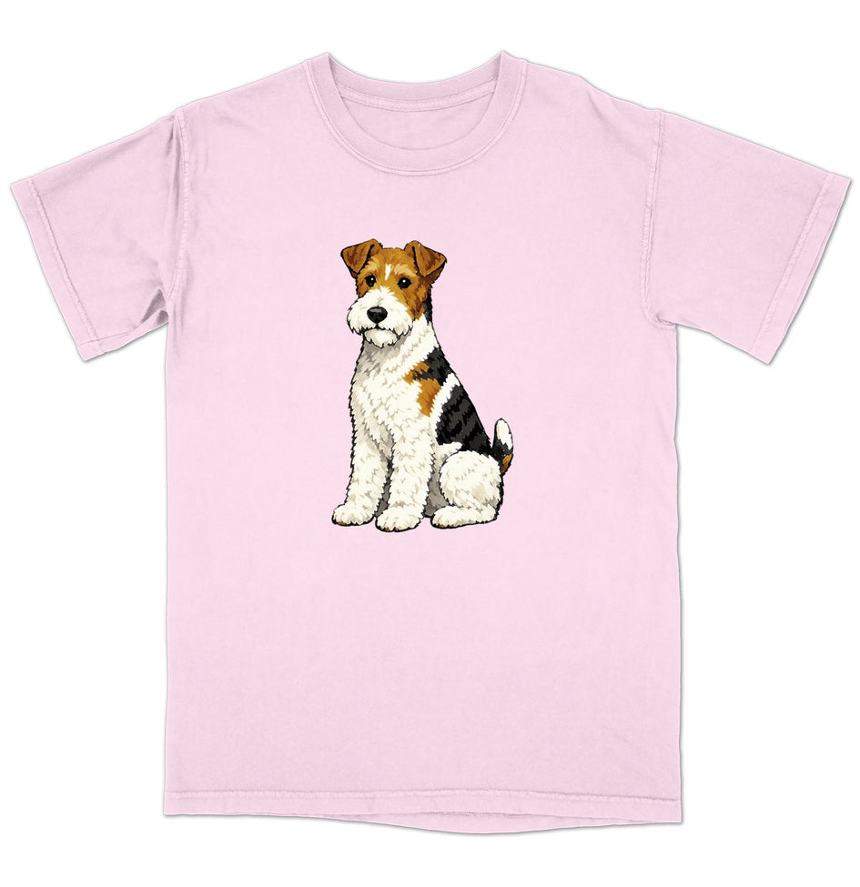 Watercolor Wire Fox Terrier Adult Unisex T-Shirt