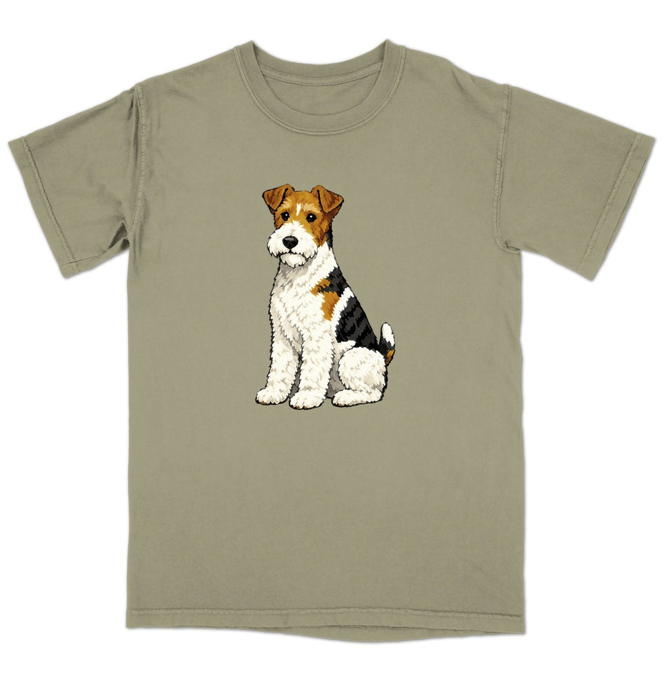 Watercolor Wire Fox Terrier Adult Unisex T-Shirt