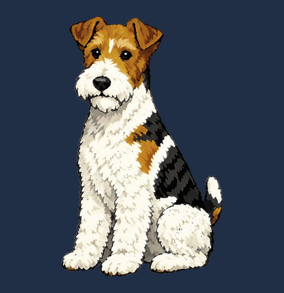 Watercolor Wire Fox Terrier Adult Unisex T-Shirt