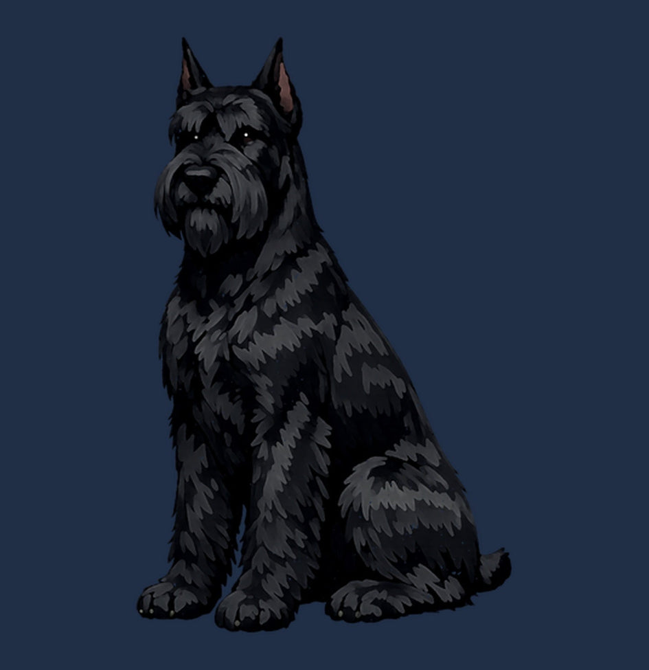 Watercolor Giant Schnauzer Adult Unisex T-Shirt