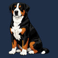 Watercolor Greater Swiss Mountain Dog Adult Unisex T-Shirt