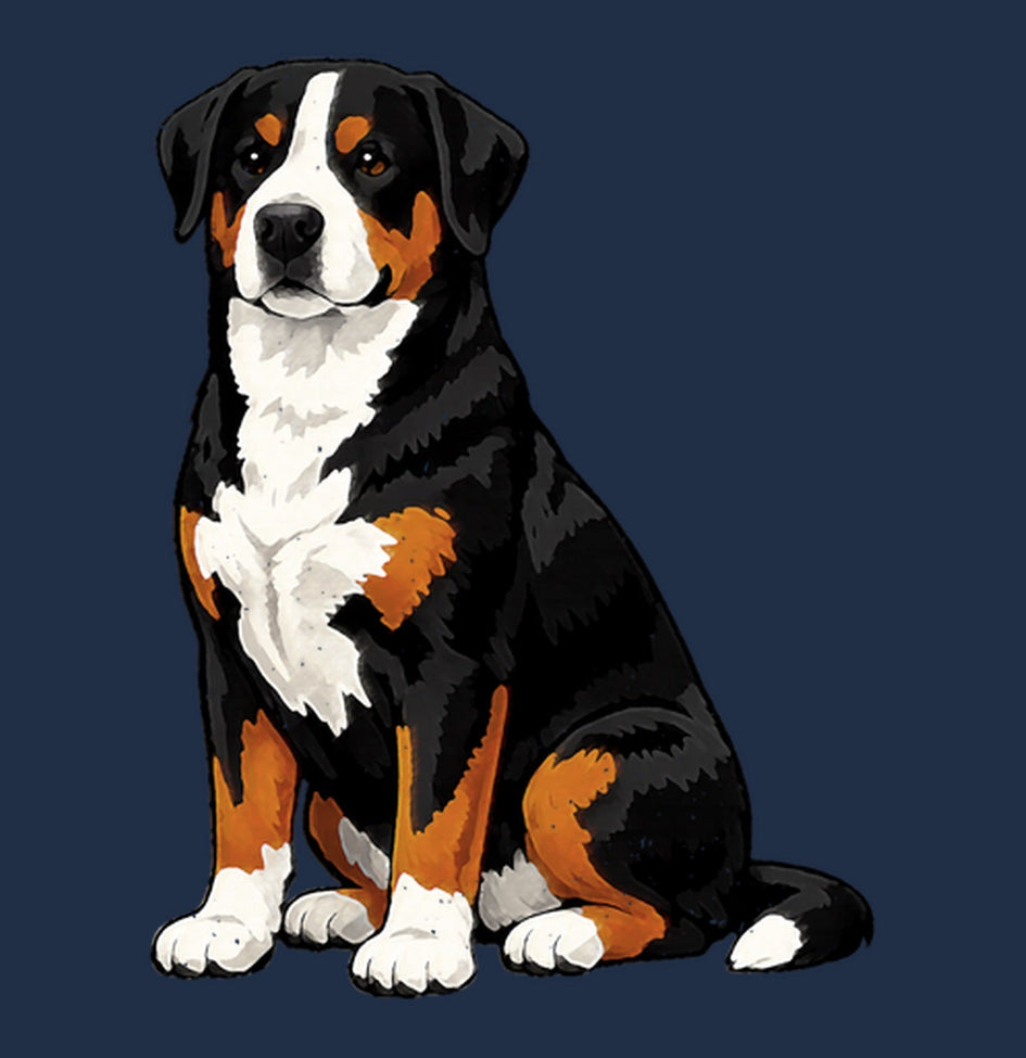 Watercolor Greater Swiss Mountain Dog Adult Unisex T-Shirt