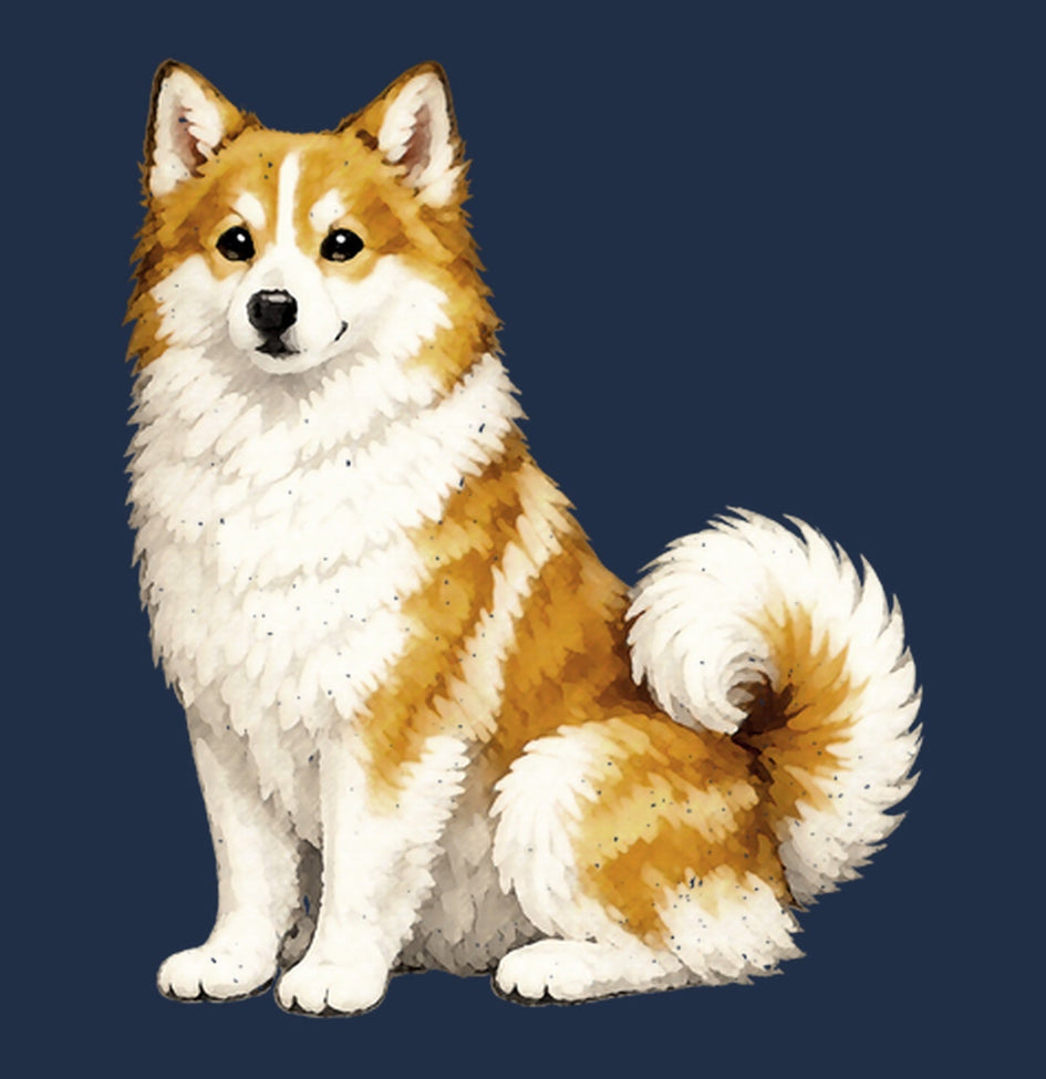 Watercolor Icelandic Sheepdog Adult Unisex T-Shirt
