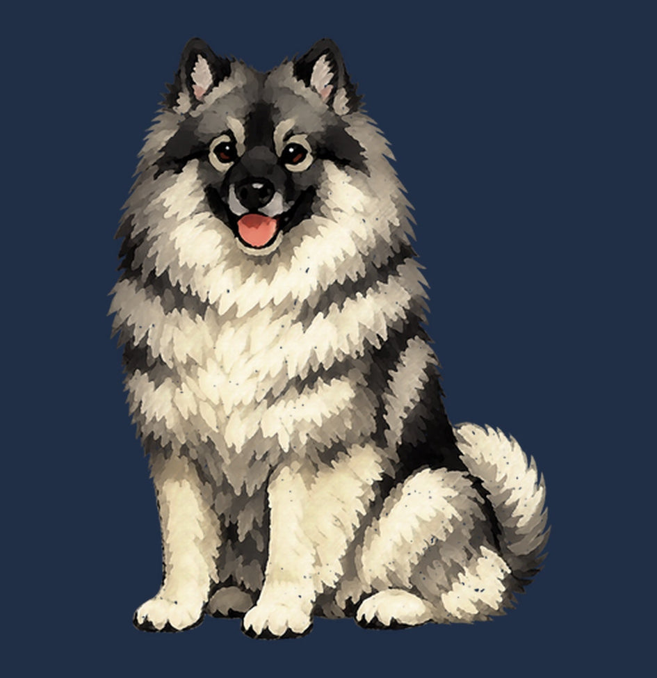 Watercolor Keeshond Adult Unisex T-Shirt